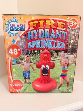 Red Fire Hydrant Sprinkler for Kids